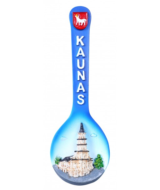 Magnetas šaukštelis su Kauno rotuše ir miesto herbu